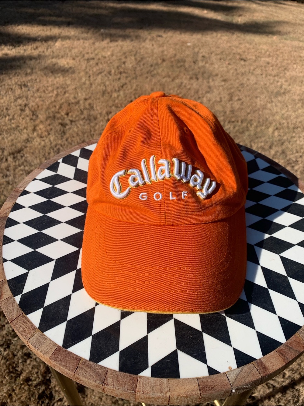 Callaway Orange Golf Hat with White Embroidered Logo